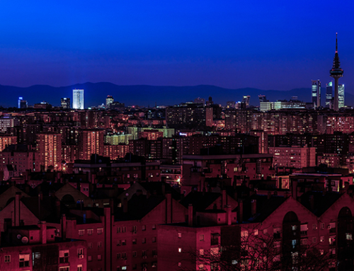 Madrid Skyline Night